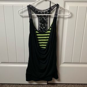 No Boundaries Black/Green Tank